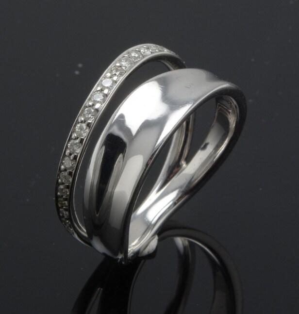 Georg Jensen, Marcia ring med brillanter, ca. 0.17 ct. 