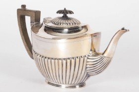 Joseph Rodgers Sheffield Empire teapot of silver stain no.