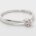 Solitaire ring with brilliant-cut approx. 0.05 ct., 8 ct. white gold, size 54
