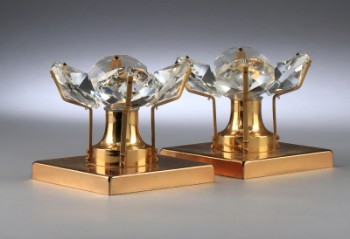 Christopher Palme. Et par væglamper af krystalglas fra 60erne (2)