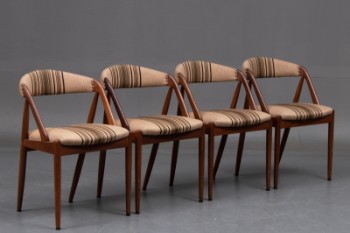 Kai Kristiansen, 4 spisebordsstole af teak model 31 (4)