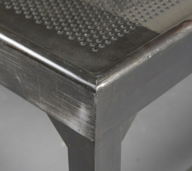 Sofabord industrielt design, i metal