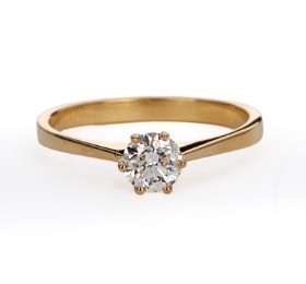 Solitaire ring in 18 kt. gold, 0.55 ct.