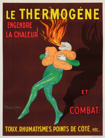 Leonetto Cappiello, Original reklameplakat for varmepuder imod hoste og reumatisme.