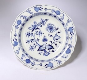 Meissen. Fad i løgmønster / Zwiebelmønster, ca. 1900