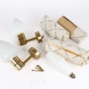 Hans-Agne Jakobsson. Wall sconces of brass and glass (5)