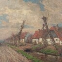 Jakob Jung, 'Dorfweg mit Figurenstaffage und Gebäuden', Ölgemälde Diese Ware steht erneut zur Auktion unter der Warennummer 

2940144