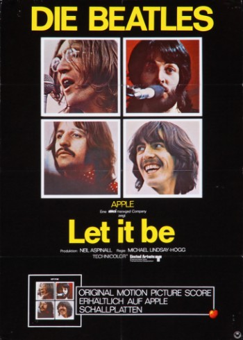 Tysk plakat, Die Beatles. Let it be, 1970