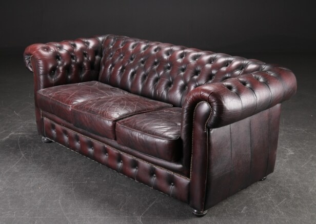 Chesterfield sofa af læder Denne vare er sat til omsalg under nyt varenummer 4421691
