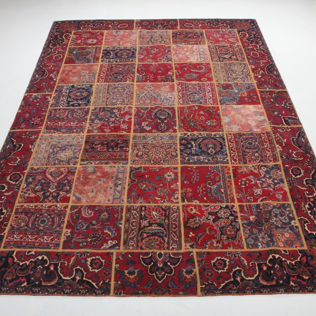 Persisk Patchwork tæppe, 360 x 260 cm | Lauritz.com