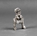 Leif Sylvester Petersen cd. Skulptur betitlet 'Dame på høje hæle', forsølvet tin  Denne vare er sat til omsalg under nyt varenummer 4136424