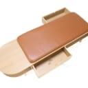 Mot & Bergstrøm for FDB: 'Radius' bench made of solid oak, model F24 with leather cushions
