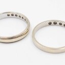 To diamant ring udført i 14 kt hvidguld (2)