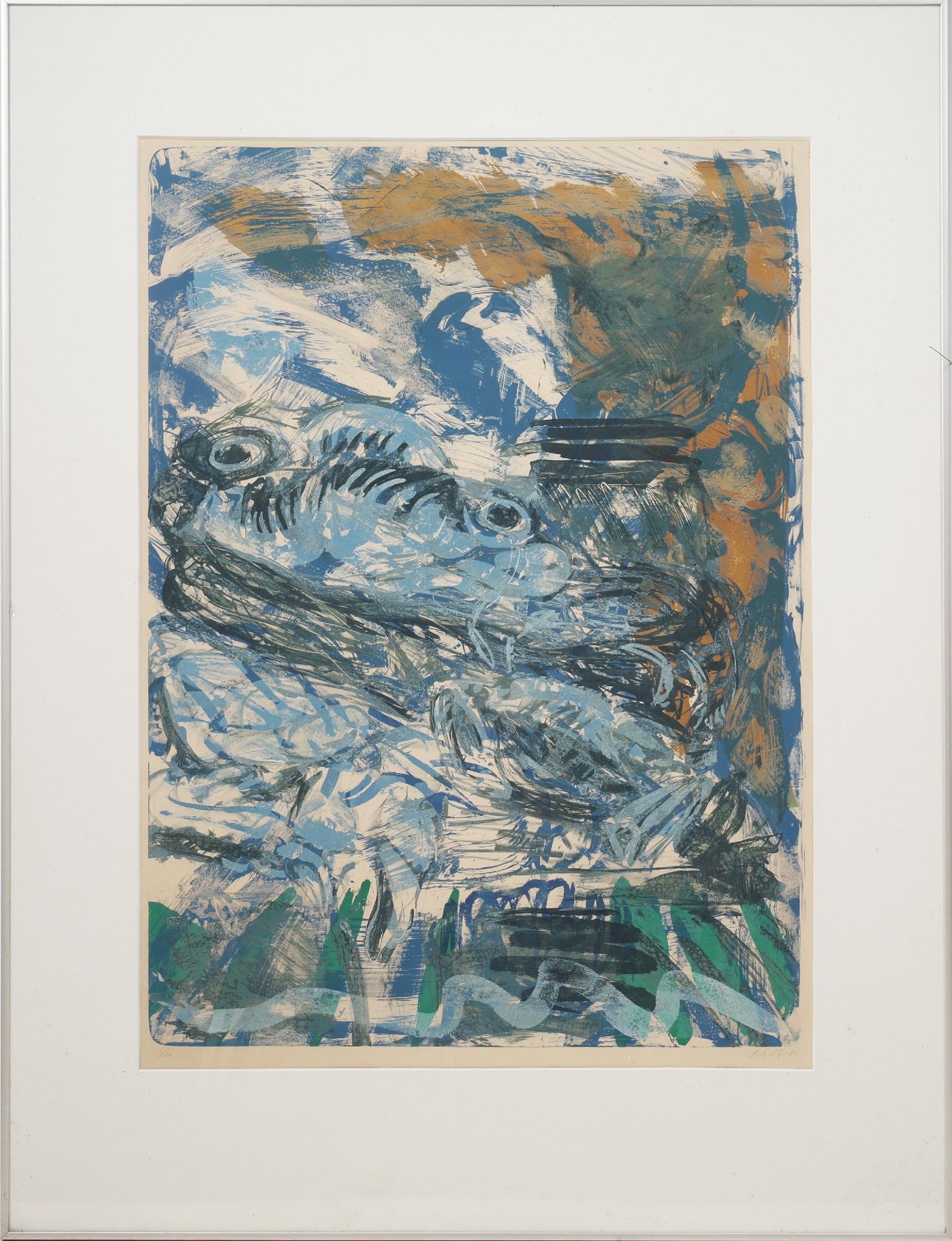 Per Kirkeby (1938-2018): Composition, color lithograph 1980