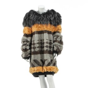 7060 - Monica Fie Stemann Nielsen for Kopenhagen Fur. Unika unisex sweater af mink str. ca. 42