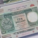 Collection of banknotes in folder, including Russia and France (142)