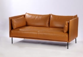 GamFratesi for Hay. To-pers. sofa i cognac Sense læder, model Silhouette