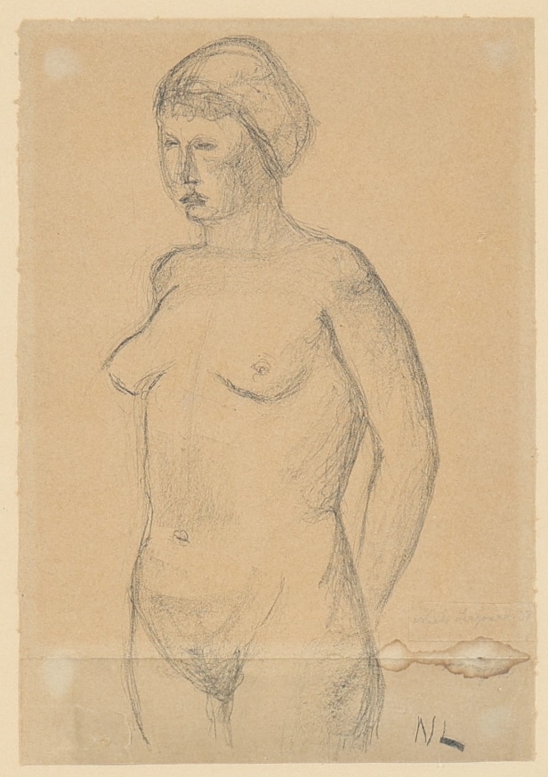 Niels Leergaard: Model study, drawing