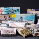Tamiya, Heller, Revell m.fl. Samling samlesæt, skibe og militærkøretøjer (29)