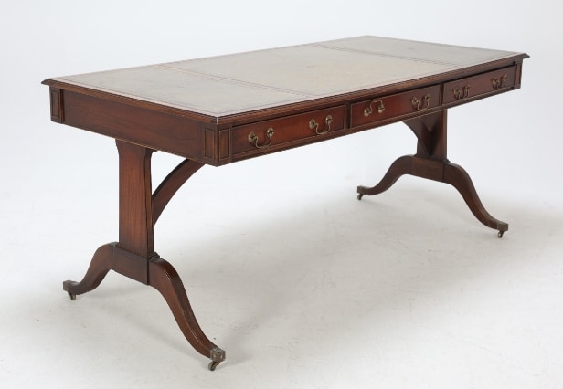 Mahogany desk, mid-20th century
