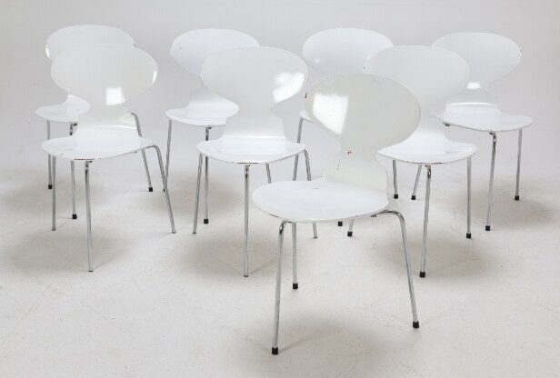 Arne Jacobsen. 8 stk 'Myren' stole (8)