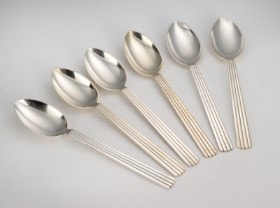 Georg Jensen, 'Bernadotte', frokostskeer af sterlingsølv (6)