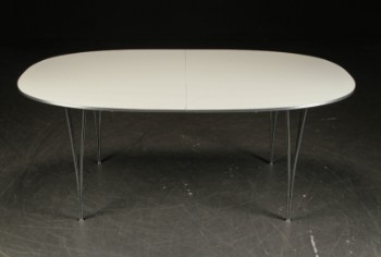 Piet Hein / Bruno Mathsson. Super Ellipse bord m. to tillægsplader (3)