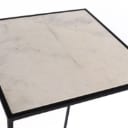 121. Nordal. Side table / plant stand model 'Cube', black lacquered iron and marble