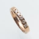 Alliance ring of gold-plated silver with diamonds 0.25 ct.