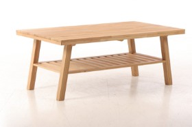 Rectangular coffee table made of solid oak