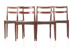 Johannes Andersen for Uldum Møbelfabrik. Set of four rosewood chairs, model 'Anne' (4)