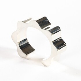 Kurt Nielsen. Modern sterling silver bangle, model 'Oceans Colliding