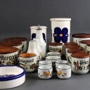 Samling Knabstrup krydderikrukker, vaser mm. (25)