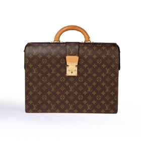 Louis Vuitton. 'Serviette Fermoir', briefcase/handbag from Monogram Canvas