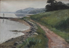 Hans Agersnap (1857-1925): 'Morgen ved Vejle Fjord'