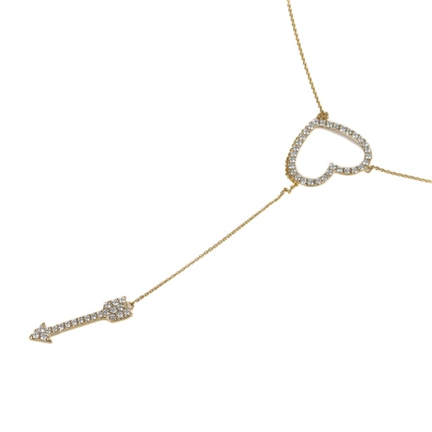 Diamond necklace made of 14 kt. gold