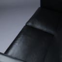 Stouby. Two-person sofa, model Boston, black leather.