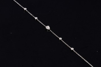 Diamant armlænke, 9 kt hvidguld, 0.17 ct