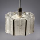 Kaiser. Chandelier made of glass and chrome-plated metal