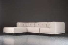 Nomad DOT modulsofa betrukket møbelstof med cognac knapper (4)