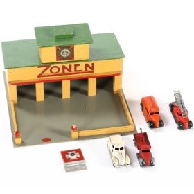 Tekno / Zonen. Samling ambulance, stigebrandbil m.m. + Zonenstation. (6)