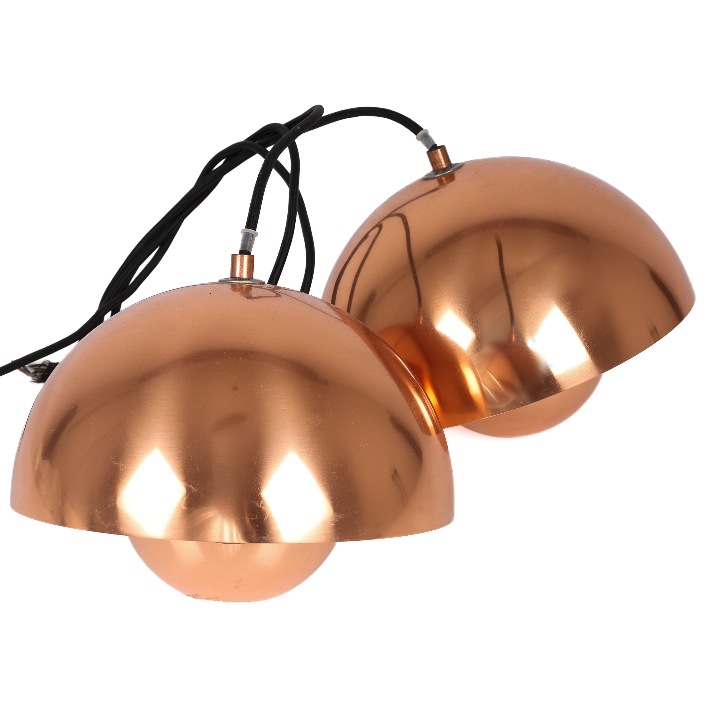 Verner Panton for &Tradition: A pair of Flowerpot pendants, copper (2)