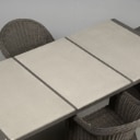 Colorit: Havemøbelsæt: Bord med polystone og 4 stole i flet (5)