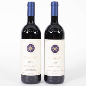 2 flasker 2016 Sassicaia Marchesi Incisa della Rocchetta. DDOCG (2)