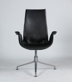 Preben Fabricius & Jørgen Kastholm. High-backed 'Tulip' lounge chair