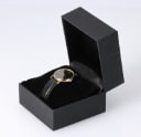 Jaeger-LeCoultre. 'Vogue'. 18 kt. gold wristwatch with black ONYX dial with diamond
