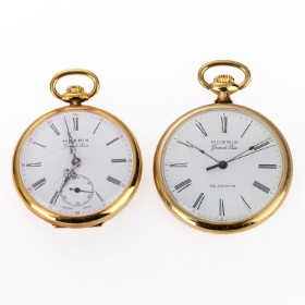 Oudin A Paris, Moeris and Mora. Collection of pocket watches in i.a. silver (6)