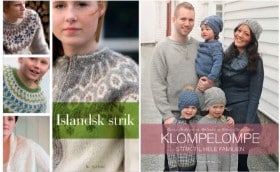 'Islandsk strik' af Oddny S. Jonsdottir og 'Klompelompe - strik til hele familien' af Hanne Andreassen Hjelmås & Torunn Steinsland (2)