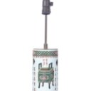 Kinesisk hatstand / bordlampe af porcelæn, 1900-tallet