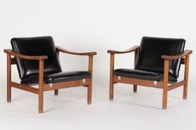 Hans J. Wegner. Lænestole af teak, model GE280 (2)